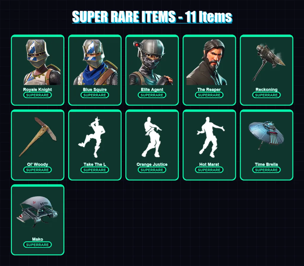 [PC/PSN] | Royale Knight | Blue Squire | Elite Agent | The Reaper | Ragnarok | 67 skin | 58 pickaxe | 75 emote | 64 glider | Lv937