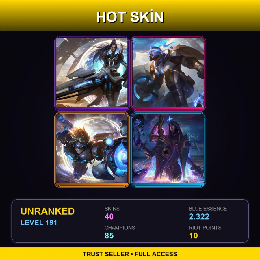 LAN | Lv191 | Unranked | 40 Skin | 85 Champ — Snowmerdinger