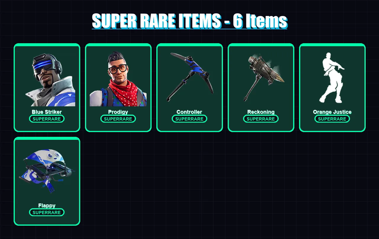 [PS4/PS5/XBOX/PC] | Blue Striker | Prodigy | Hybrid | Eternal Knight | Sentinel | 98 skin | 79 pickaxe | 77 emote | 86 glider | Lv1357