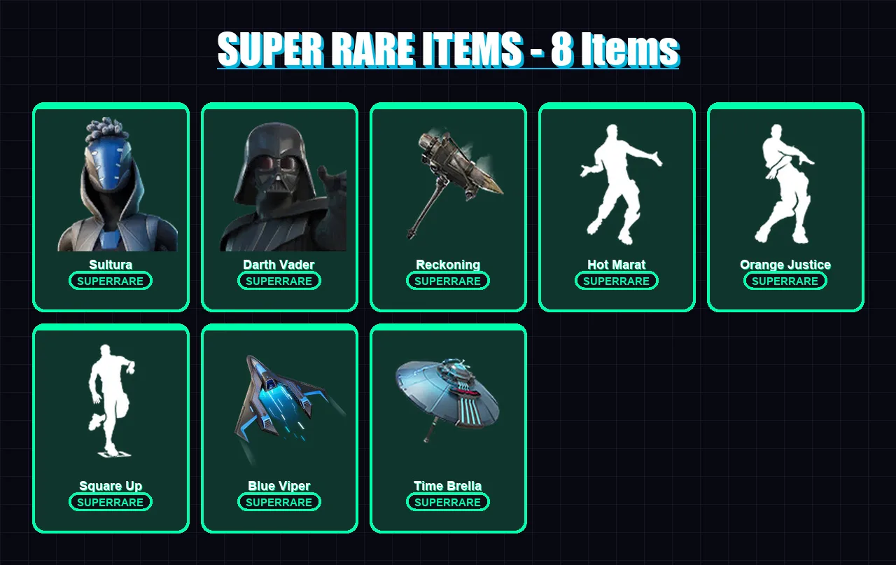 [PS4/PS5/XBOX/PC] | Sultura | Darth Vader | Calamity | Fusion | Peter Griffin | 133 skin | 184 pickaxe | 129 emote | 164 glider | Lv3009