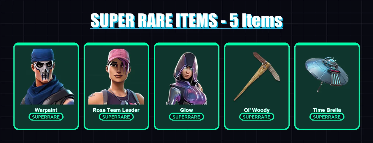 [PC/XBOX/PSN] | Warpaint | Rose Team Leader | Glow | Kado Thorne | Era | 52 skin | 73 pickaxe | 57 emote | 69 glider | Lv1000