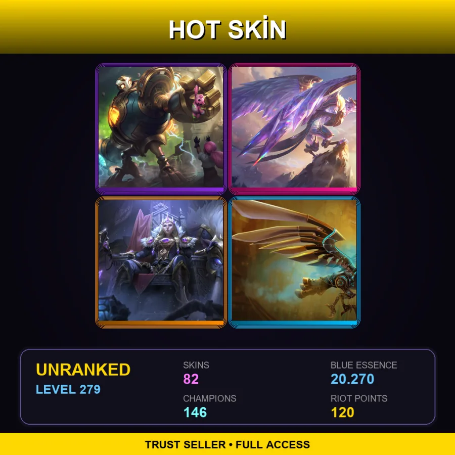 LAN | Lv279 | Unranked | 82 Skin | 146 Champ — Hextech Anivia
