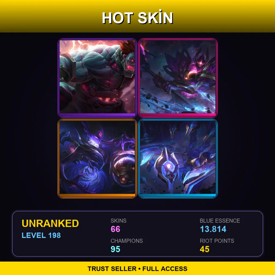 BR | Lv198 | Unranked | 66 Skin | 95 Champ