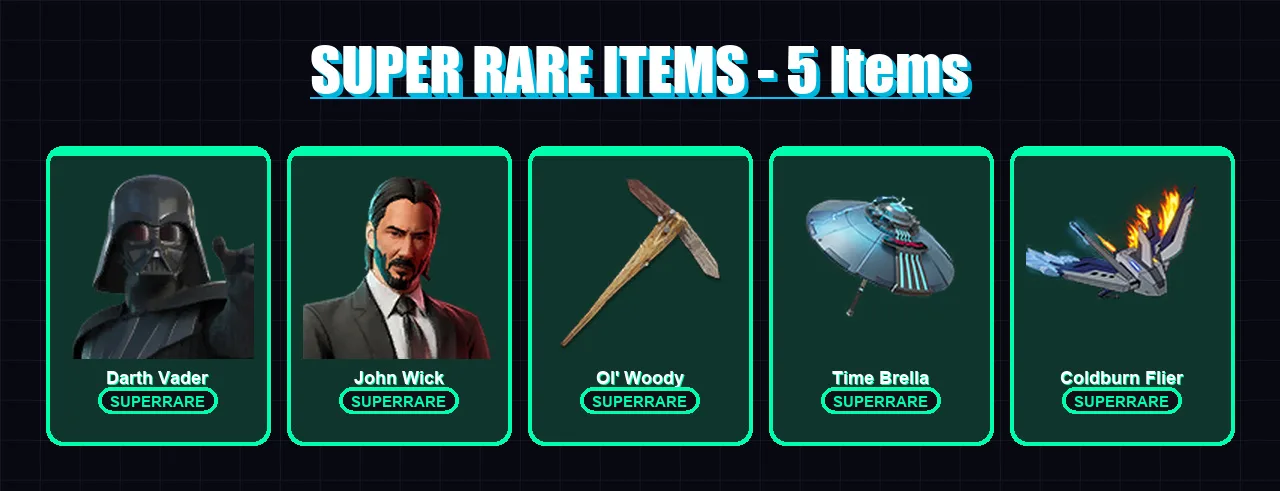 [PC] | Darth Vader | John Wick | Omegarok | Kado Thorne | The Imagined | 346 skin | 368 pickaxe | 272 emote | 179 glider | Lv2323