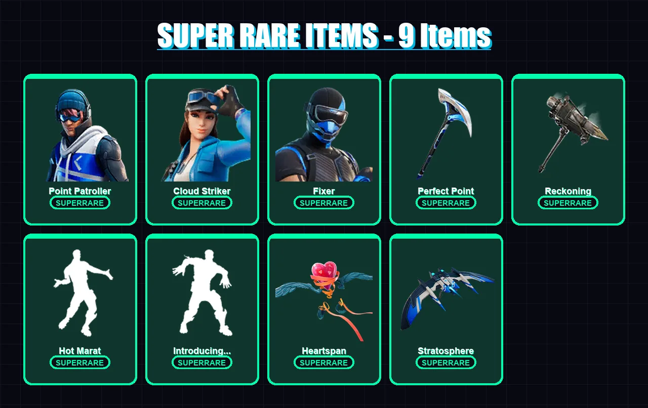 [PC/XBOX] | Point Patroller | Cloud Striker | Fixer | Sentinel | Midas | 88 skin | 114 pickaxe | 110 emote | 117 glider | Lv1693