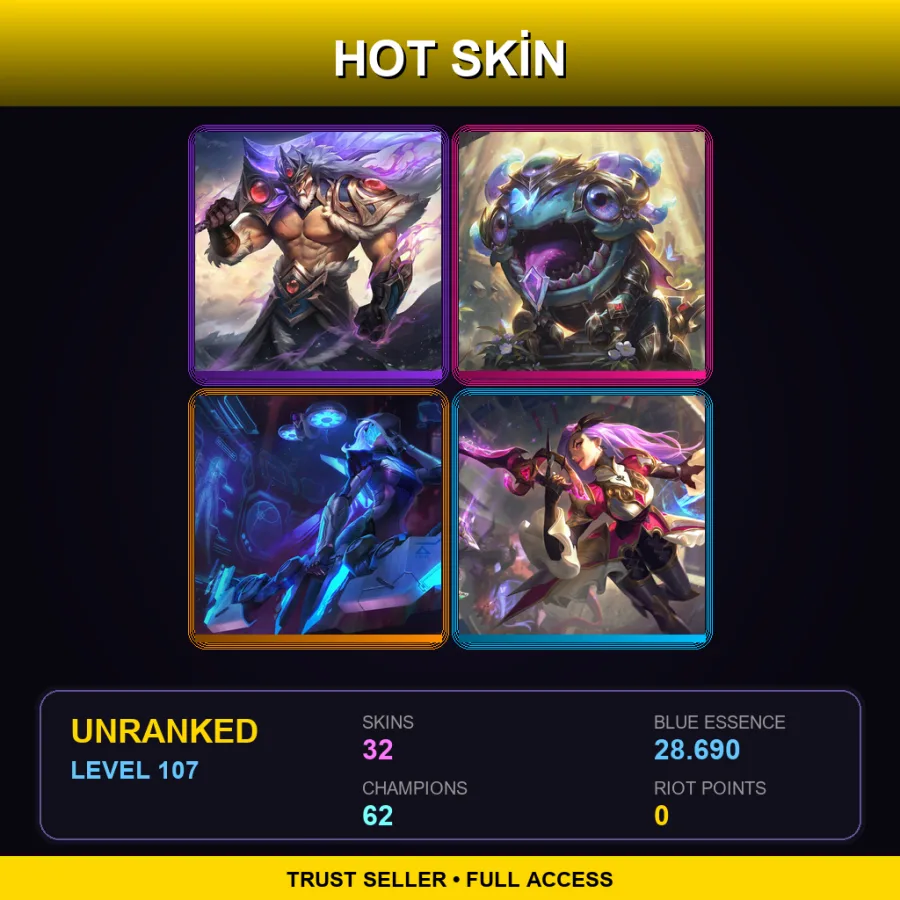 ME | Lv107 | Unranked | 32 Skin | 62 Champ — Valkyrie Leona