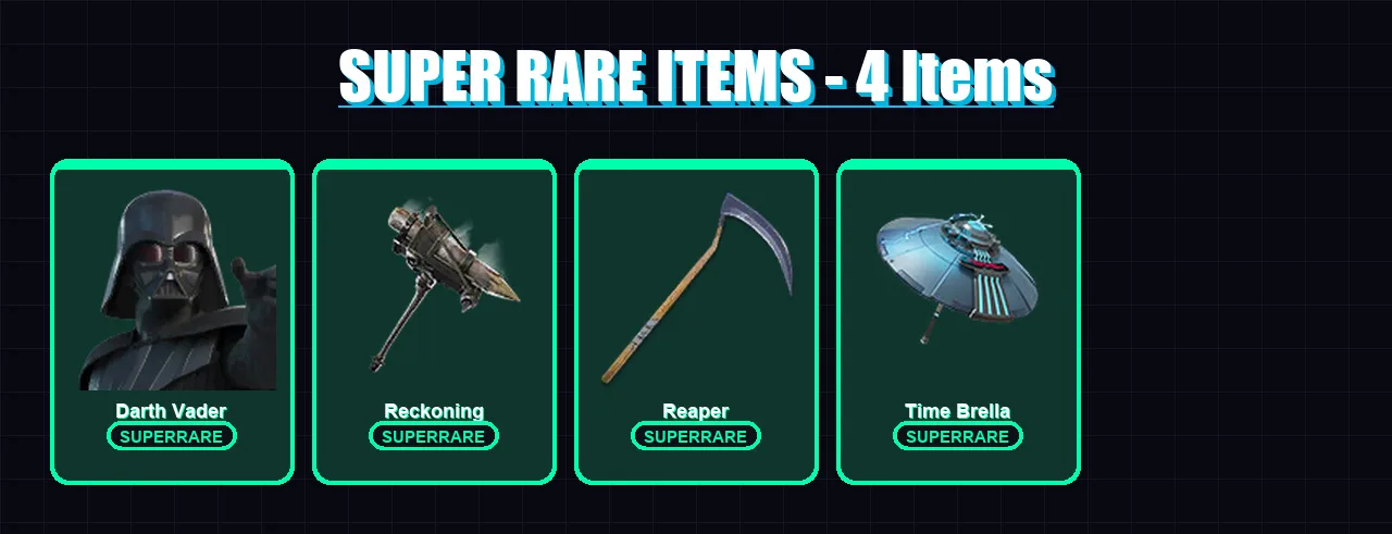 [PC/XBOX] | Darth Vader | Malik | Omegarok | Calamity | Fusion | 155 skin | 177 pickaxe | 147 emote | 169 glider | Lv2641