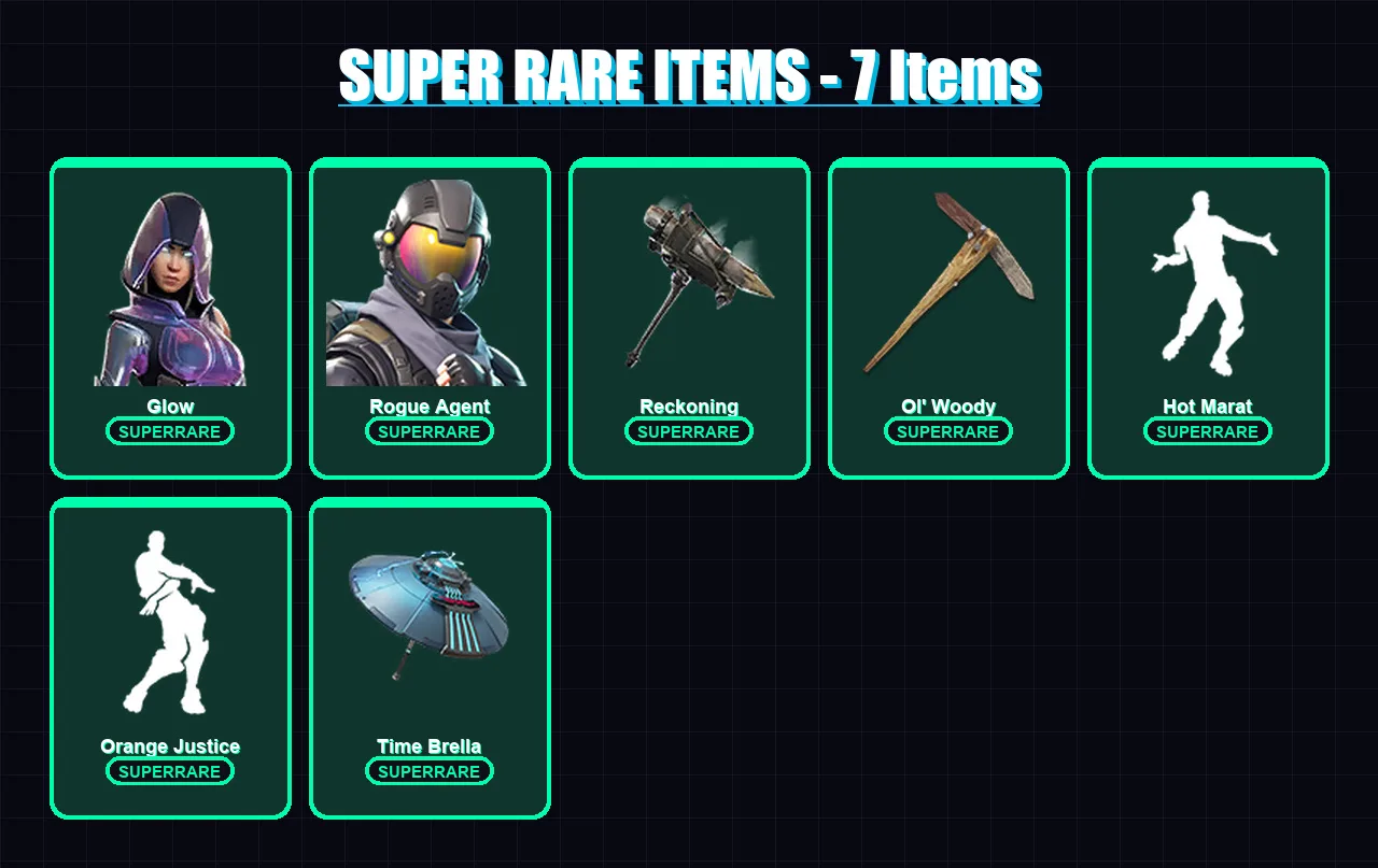 [PC/XBOX/PSN] | Glow | Rogue Agent | Hybrid | The Ice King | Dire | 48 skin | 72 pickaxe | 79 emote | 73 glider | Lv1001 — Fortnite account
