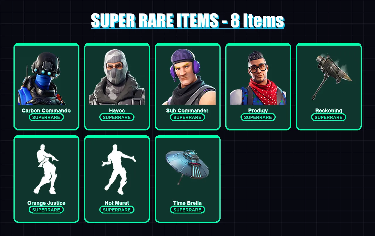 [PS4/PS5/XBOX/PC] | Carbon Commando | Havoc | Sub Commander | Prodigy | Lynx | 93 skin | 132 pickaxe | 129 emote | 120 glider | Lv2064