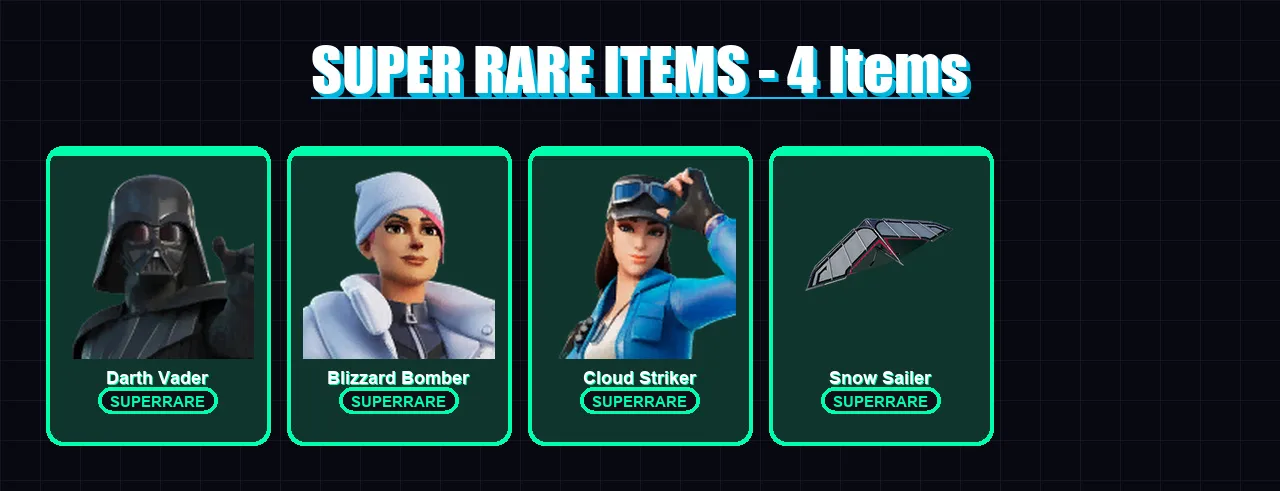 [PC] | Darth Vader | Blizzard Bomber | Cloud Striker | Renzo the Destroyer | Driftwalker | 150 skin | 184 pickaxe | 118 emote | 135 glider | Lv1763