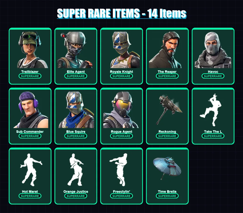 [PC/XBOX/PSN] | Trailblazer | Elite Agent | Royale Knight | The Reaper | Havoc | 84 skin | 63 pickaxe | 80 emote | 66 glider | Lv866