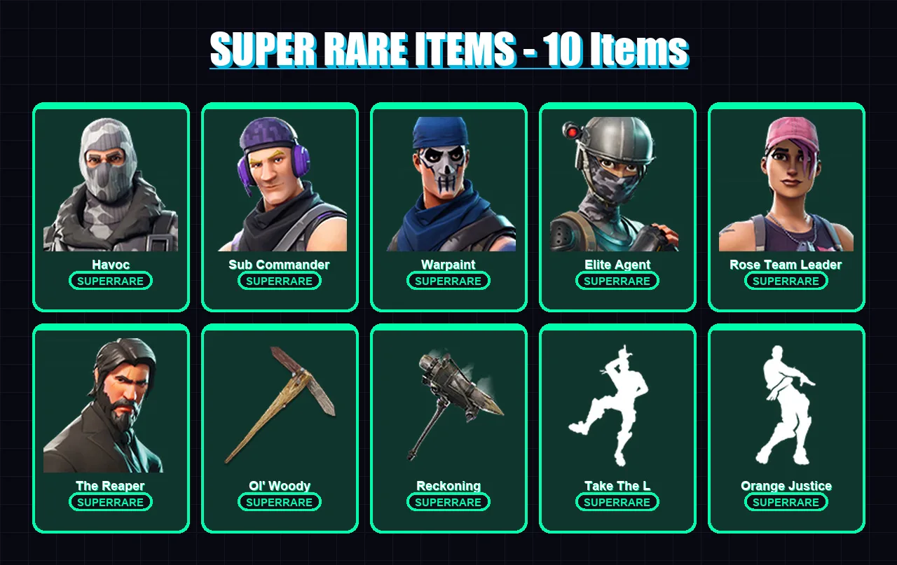 [PC/XBOX/PSN] | Havoc | Sub Commander | Warpaint | Elite Agent | Rose Team Leader | 21 skin | 15 pickaxe | 13 emote | 18 glider | Lv202