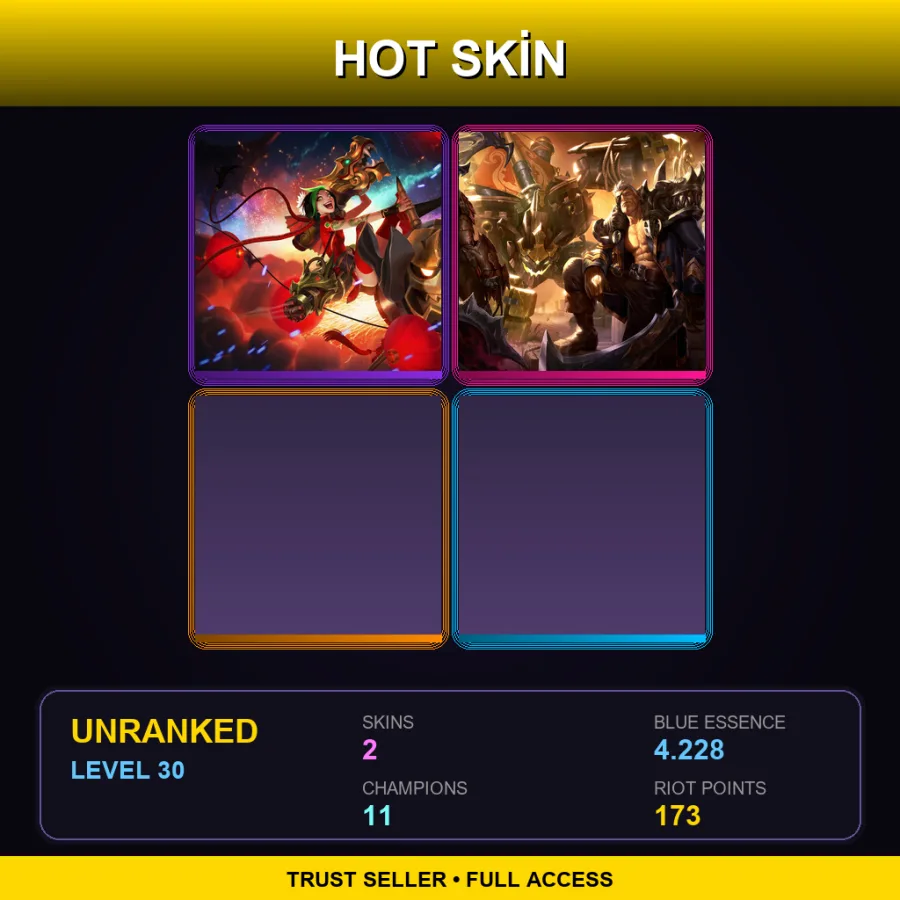 NA | Lv30 | Unranked | 2 Skin | 11 Champ — LoL account
