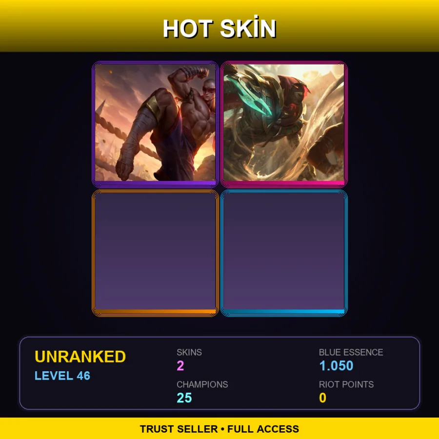 RU | Muay Thai Lee Sin | Sand Wraith Pyke | 2 Skin | 25 Champ | Lv46