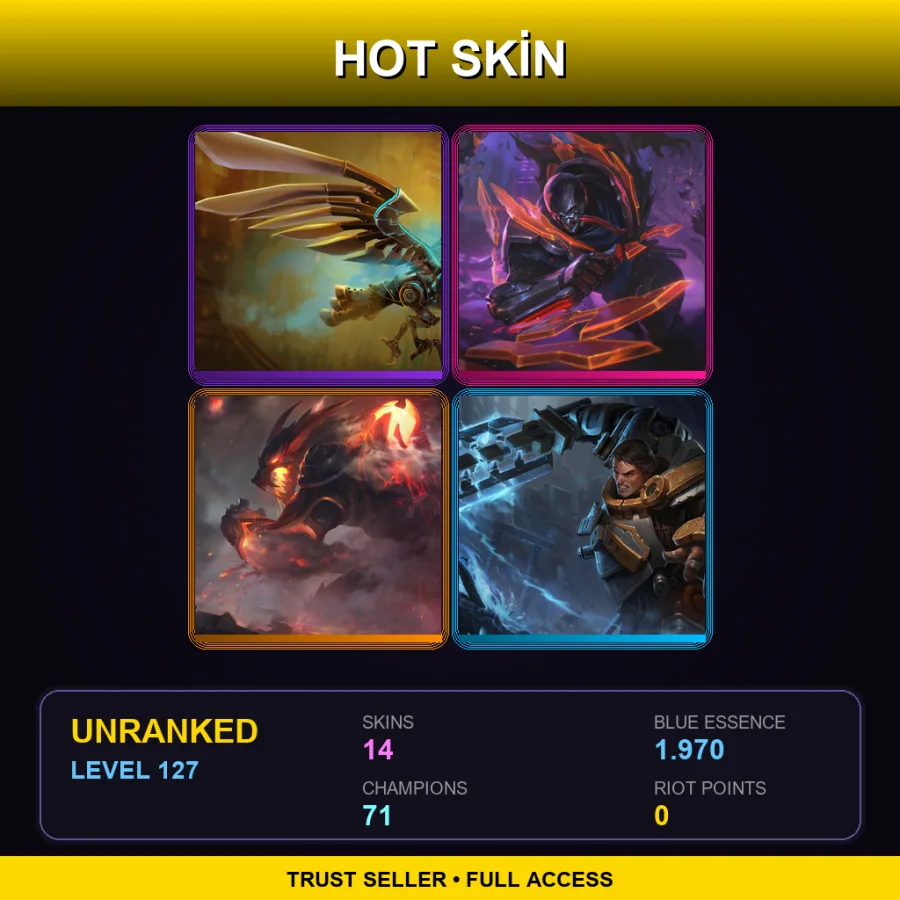 LAS | Lv127 | Unranked | 14 Skin | 71 Champ — Hextech Anivia