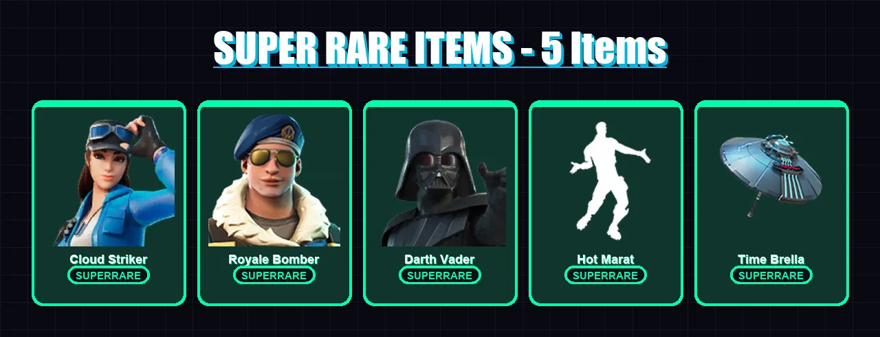 [PC] | Cloud Striker | Royale Bomber | Darth Vader | Twyn | Ronin | 99 skin | 128 pickaxe | 115 emote | 128 glider | Lv2705