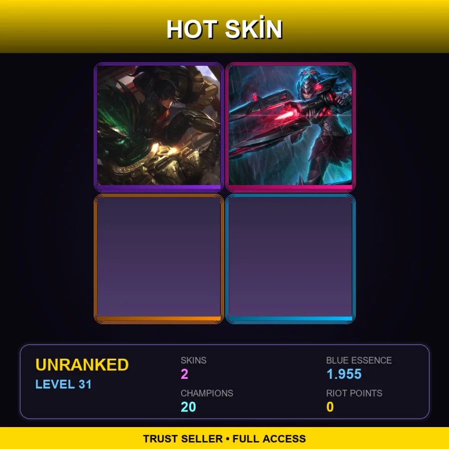 RU | Warring Kingdoms Vi | Headhunter Caitlyn | 2 Skin | 20 Champ | Lv31