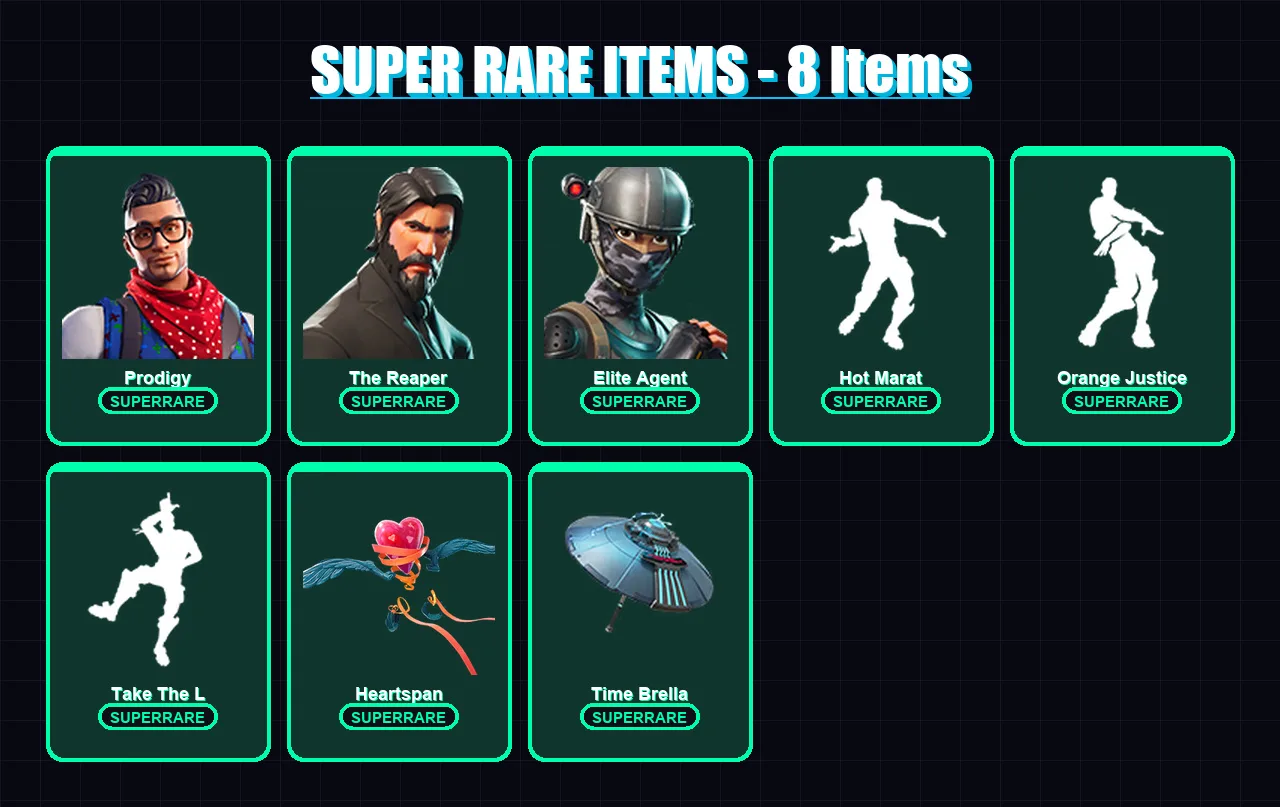 [PS4/PS5/XBOX/PC] | Prodigy | The Reaper | Elite Agent | Hybrid | Battle Hound | 47 skin | 45 pickaxe | 58 emote | 47 glider | Lv903