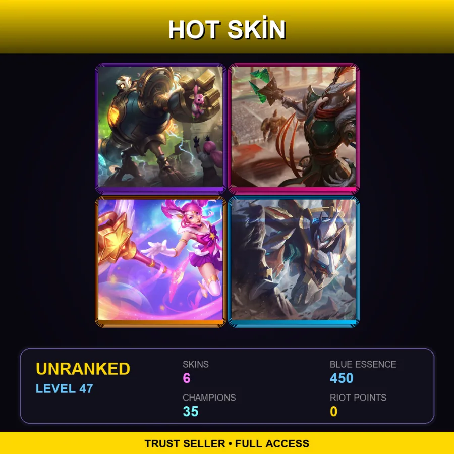 LAN | Lv47 | Unranked | 6 Skin | 35 Champ