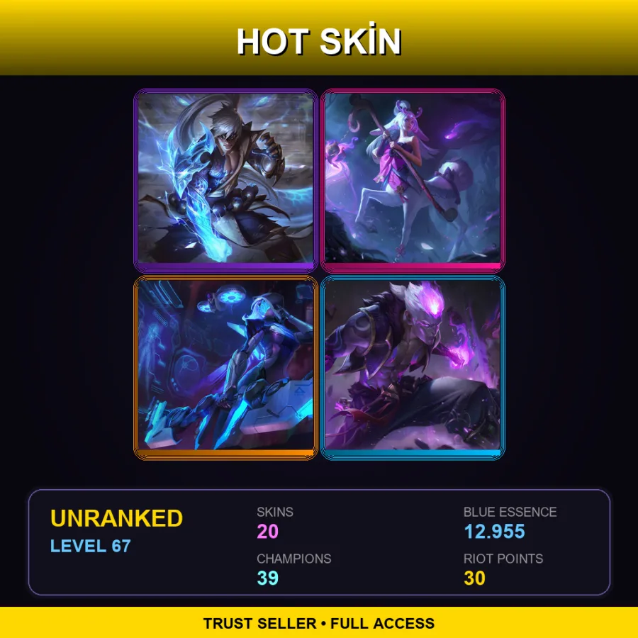 BR | Lv67 | Unranked | 20 Skin | 39 Champ