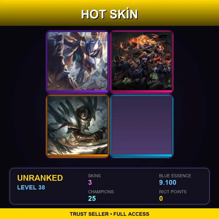 LAN | Lv38 | Unranked | 3 Skin | 25 Champ