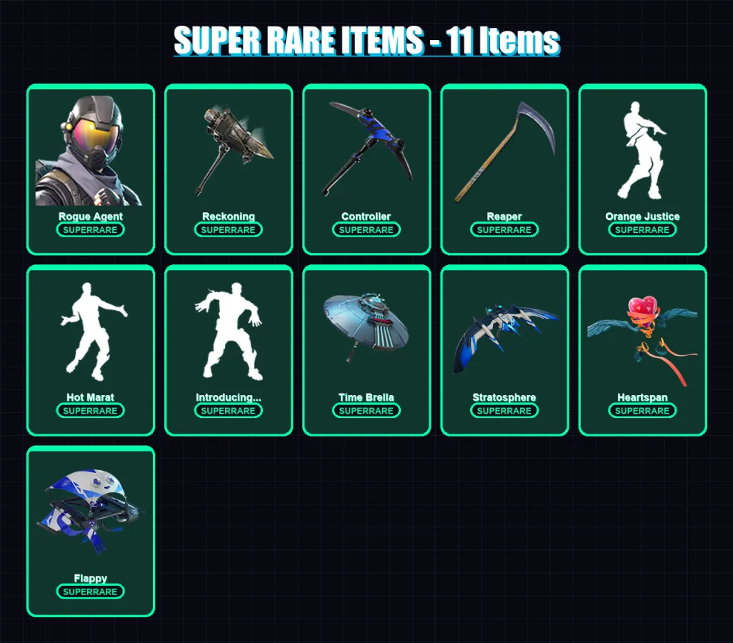 [PS4/PS5/XBOX/PC] | Rogue Agent | Enforcer | The Prisoner | Calamity | Ragnarok | 47 skin | 48 pickaxe | 59 emote | 62 glider | Lv779