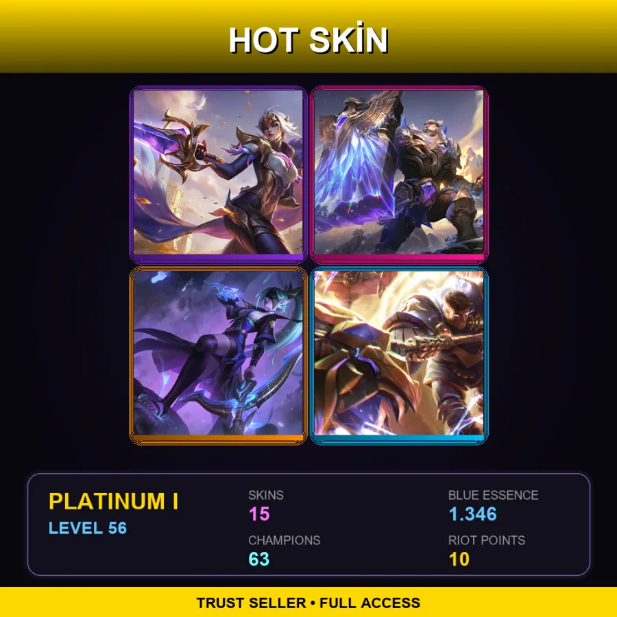 BR | Lv56 | Platinum I | 15 Skin | 63 Champ