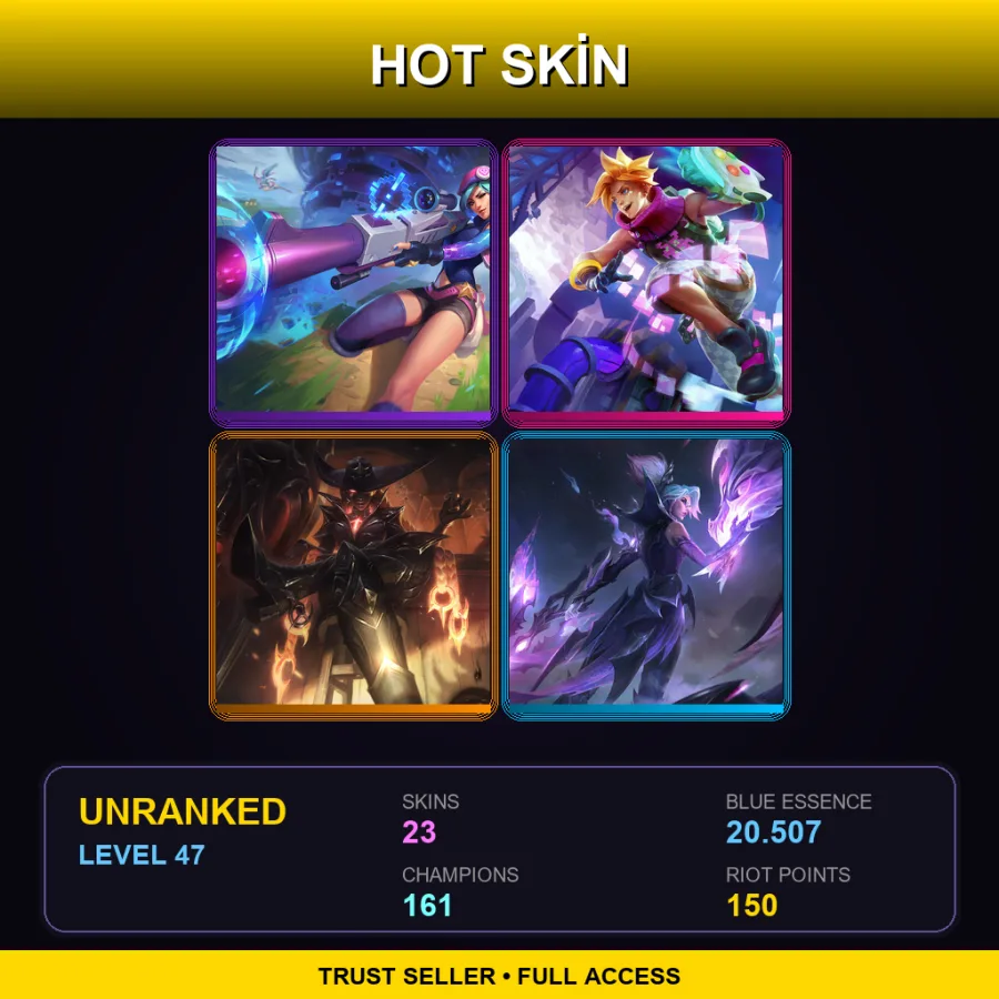 VN | Lv47 | Unranked | 23 Skin | 161 Champ