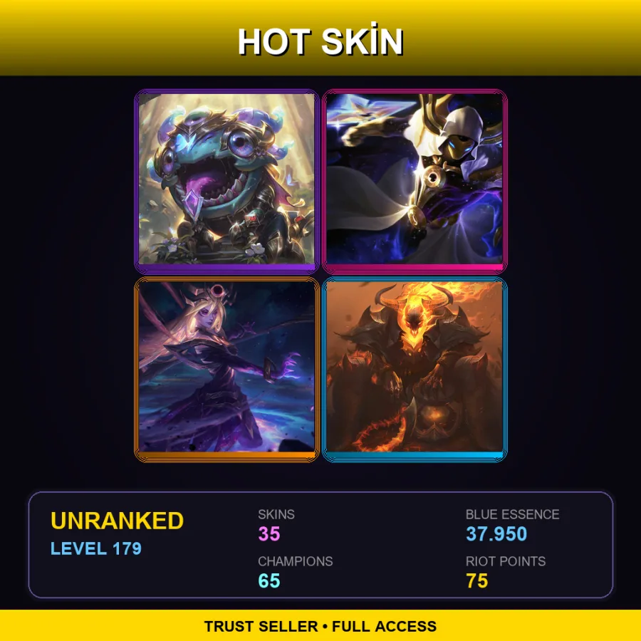 EUNE | Lv179 | Unranked | 35 Skin | 65 Champ — Final Boss Veigar