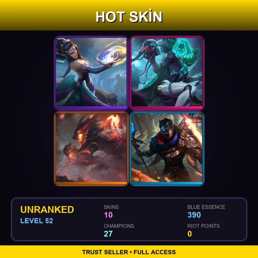 LAS | Lv52 | Unranked | 10 Skin | 27 Champ