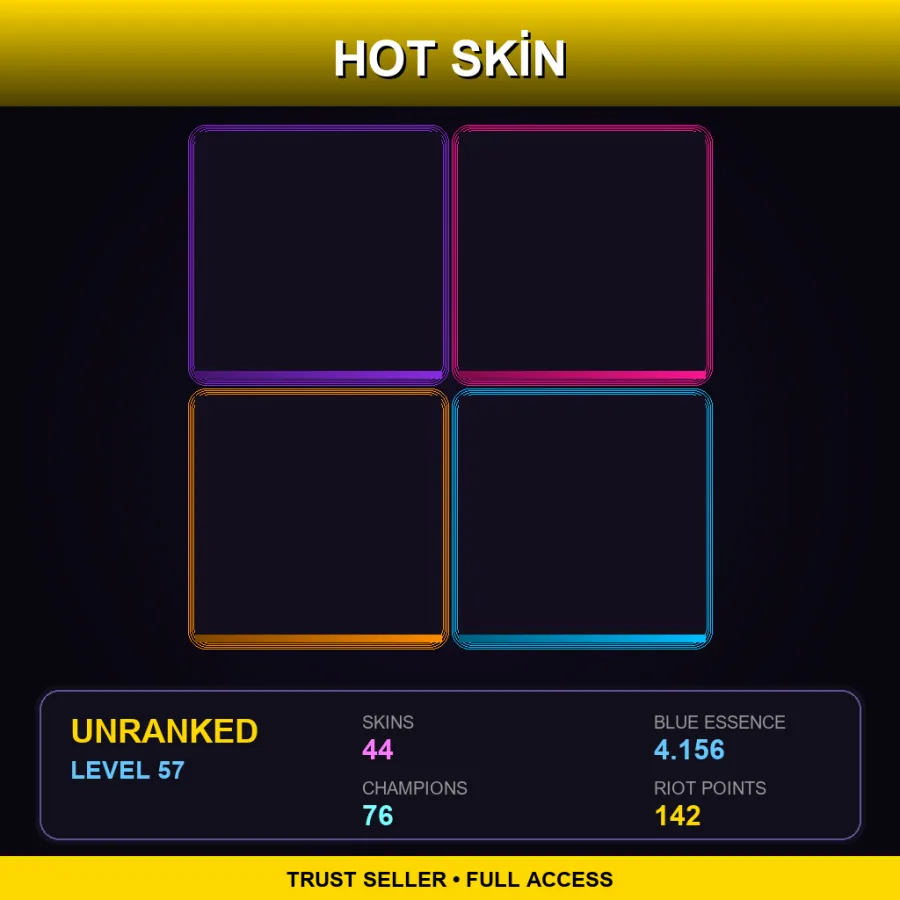 TR | Lv57 | Unranked | 44 Skin | 76 Champ