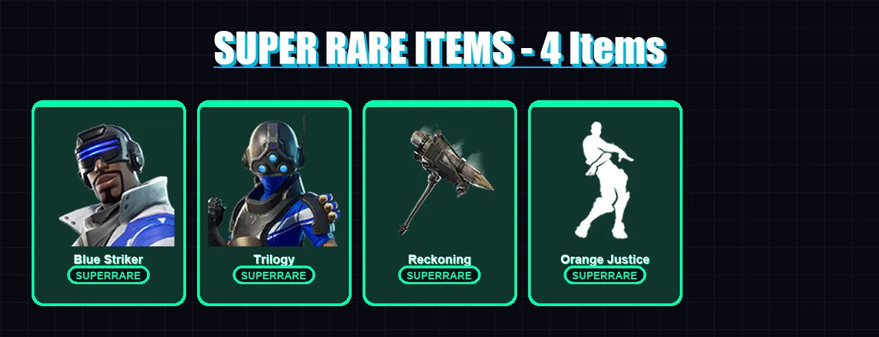 [PS4/PS5/XBOX/PC] | Blue Striker | Trilogy | Carbide | Calamity | Zenith | 14 skin | 7 pickaxe | 14 emote | 11 glider | Lv152 — Fortnite account