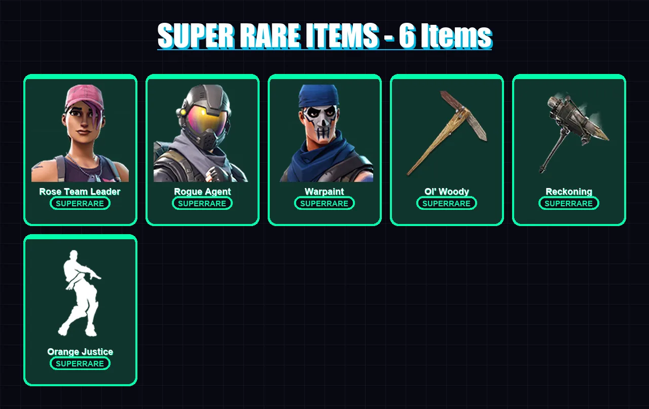 [PC/XBOX] | Rose Team Leader | Rogue Agent | Warpaint | Carbide | Calamity | 22 skin | 17 pickaxe | 25 emote | 23 glider | Lv242 — Fortnite account