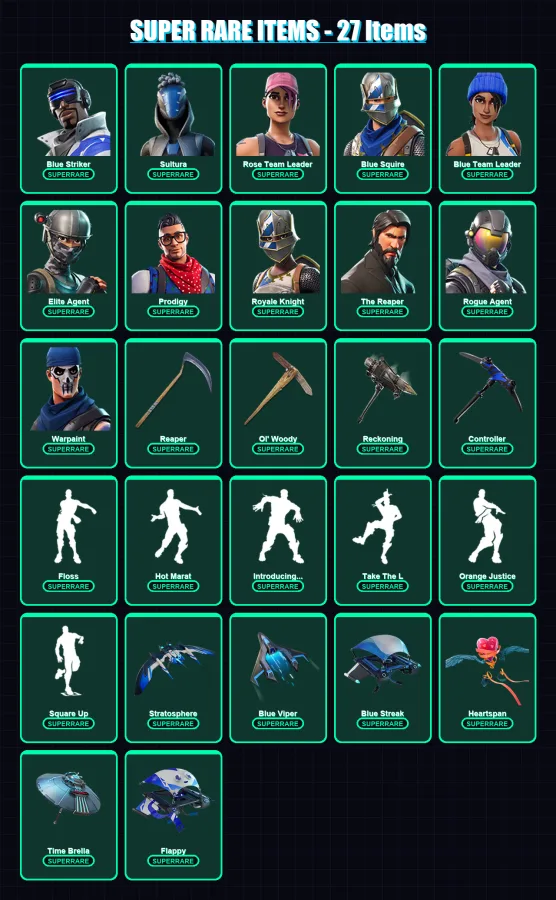 [PS4/PS5/XBOX/PC] | Blue Striker | Sultura | Rose Team Leader | 134 skin | Lv2087