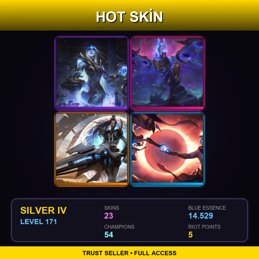 EUNE | Lv171 | Silver IV | 23 Skin | 54 Champ