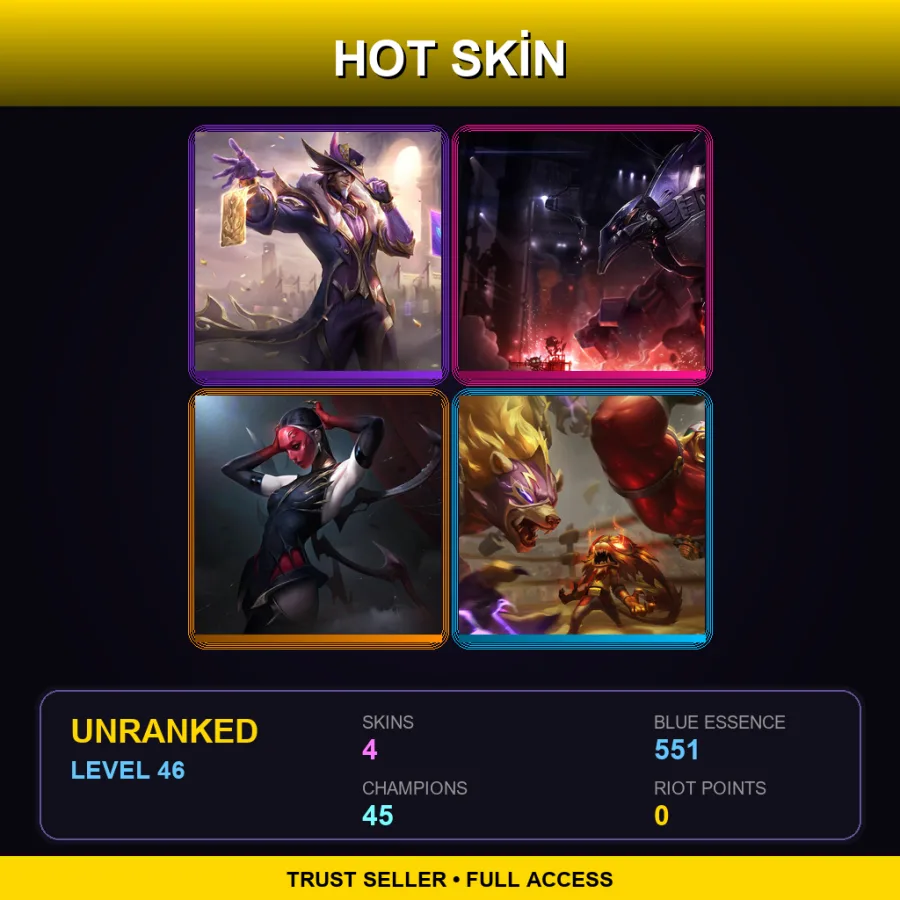 LAS | Lv46 | Unranked | 4 Skin | 45 Champ