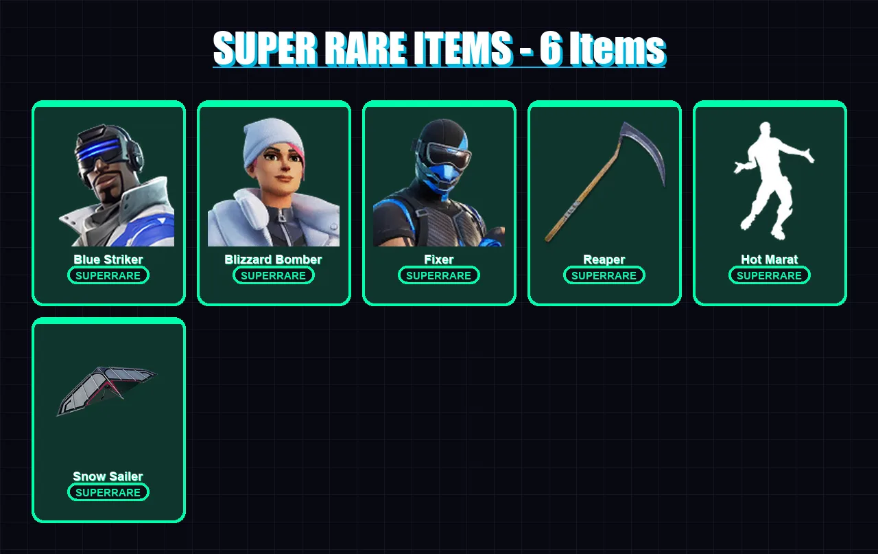 [PS4/PS5/XBOX/PC] | Blue Striker | Blizzard Bomber | Fixer | Ultima Knight | Catalyst | 34 skin | 48 pickaxe | 53 emote | 50 glider | Lv880