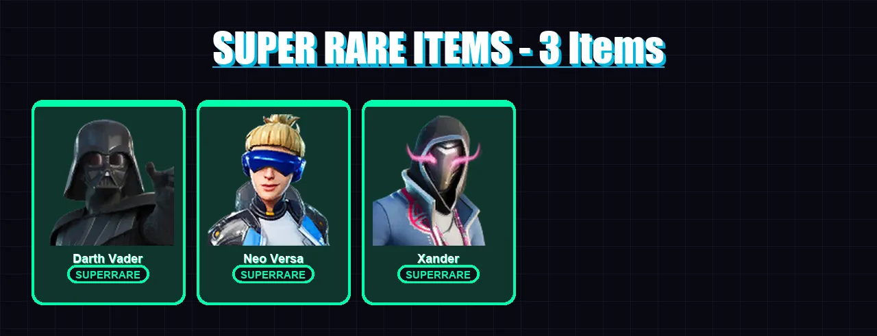 [PC/XBOX] | Darth Vader | Neo Versa | Xander | Era | The Origin | 81 skin | 111 pickaxe | 75 emote | 90 glider | Lv1358