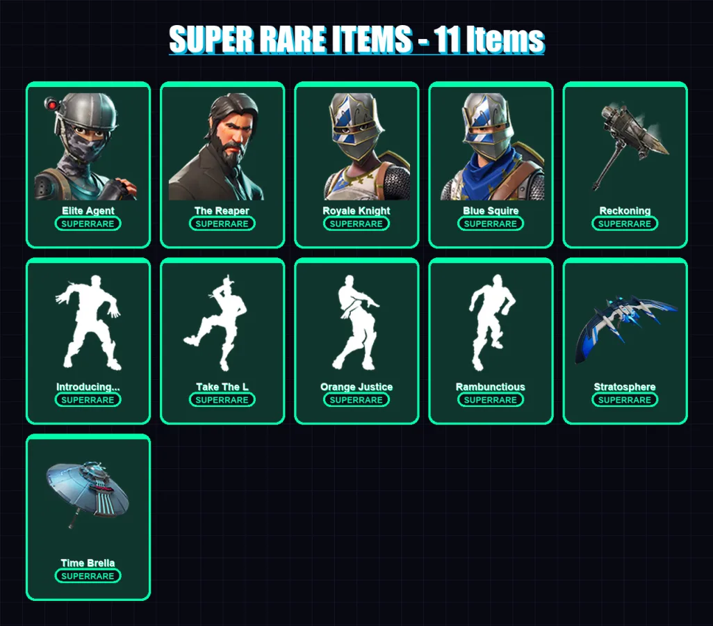 [PC/PSN] | Elite Agent | The Reaper | Royale Knight | Blue Squire | Lynx | 66 skin | 68 pickaxe | 91 emote | 72 glider | Lv1032