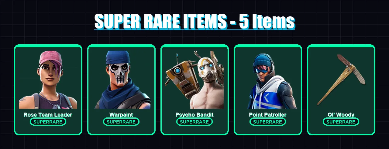 [PC/XBOX/PSN] | Rose Team Leader | Warpaint | Psycho Bandit | Point Patroller | Vi | 304 skin | 293 pickaxe | 215 emote | 134 glider | Lv1590