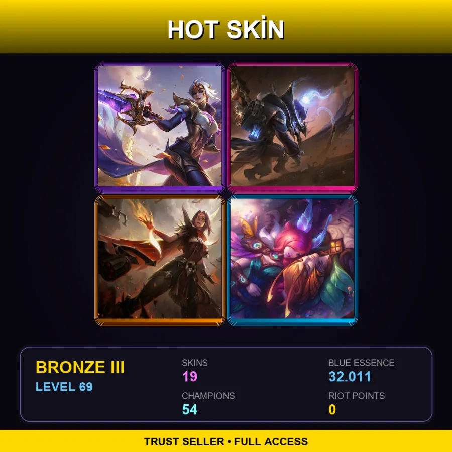 NA | Lv69 | Bronze III | 19 Skin | 54 Champ
