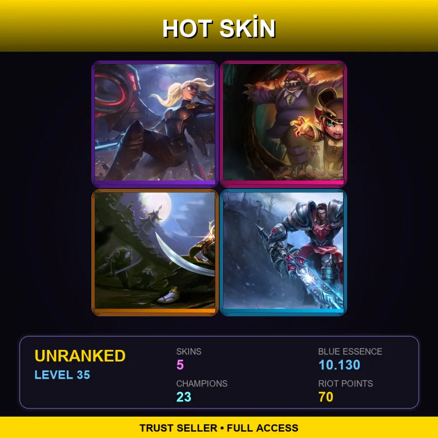 EUNE | Lv35 | Unranked | 5 Skin | 23 Champ