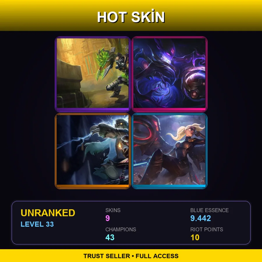 LAS | Lv33 | Unranked | 9 Skin | 43 Champ