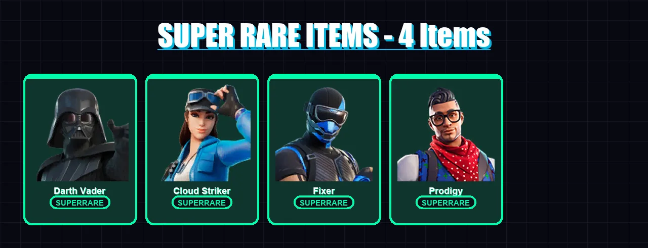 [PC/XBOX] | Darth Vader | Cloud Striker | Fixer | Prodigy | Torin | 92 skin | 83 pickaxe | 63 emote | 44 glider | Lv401 — Fortnite account