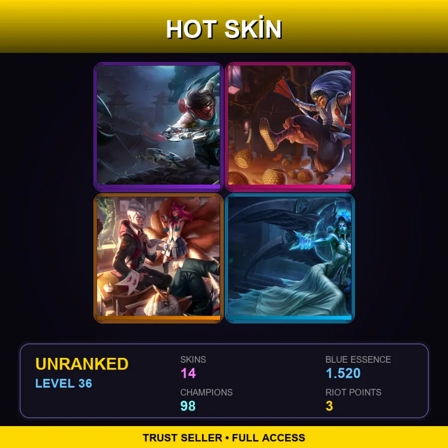 LAS | Lv36 | Unranked | 14 Skin | 98 Champ — Renegade Talon