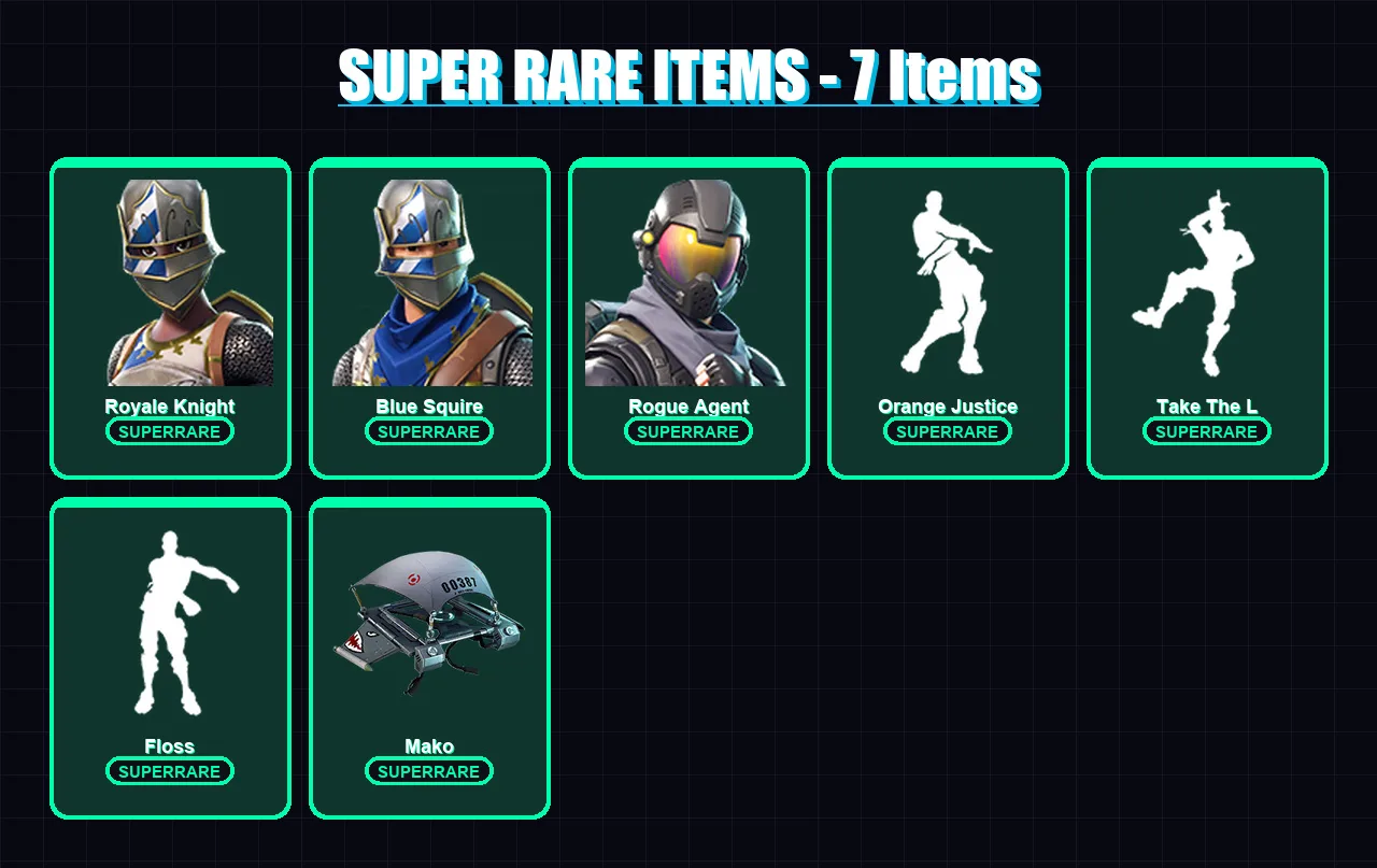 [PS4/PS5/XBOX/PC] | Royale Knight | Blue Squire | Rogue Agent | Carbide | Wonder Onesie | 27 skin | 44 pickaxe | 32 emote | 35 glider | Lv483