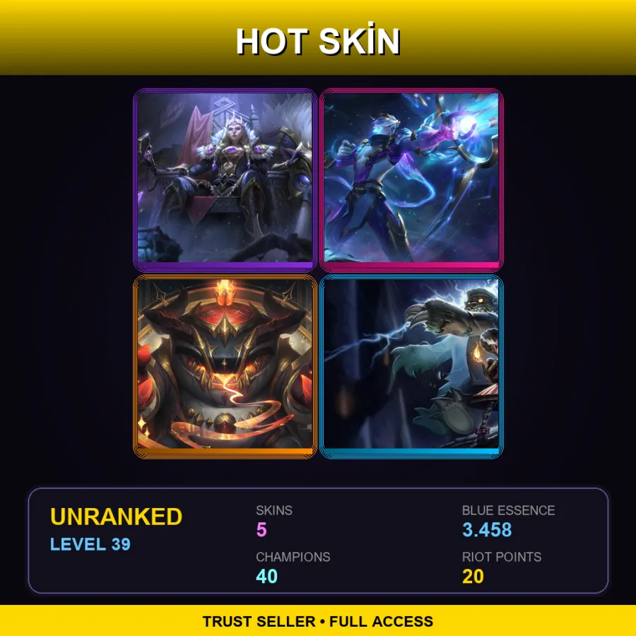 ME | Lv39 | Unranked | 5 Skin | 40 Champ