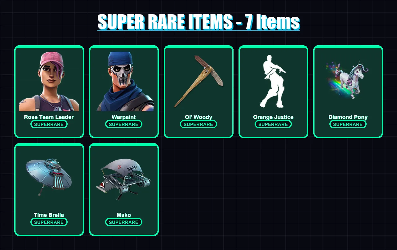 [PC/PSN] | Rose Team Leader | Warpaint | Omegarok | Omega | Catalyst | 71 skin | 58 pickaxe | 54 emote | 53 glider | Lv627