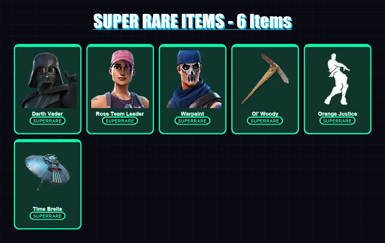 [PC/XBOX/PSN] | Darth Vader | Rose Team Leader | Warpaint | Midas | Rox | 140 skin | 151 pickaxe | 113 emote | 145 glider | Lv2097