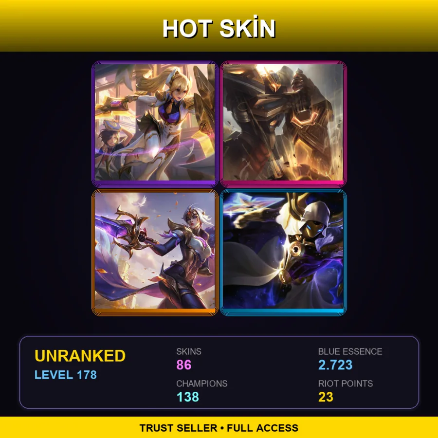 TR | Lv178 | Unranked | 86 Skin | 138 Champ — Victorious Fiora